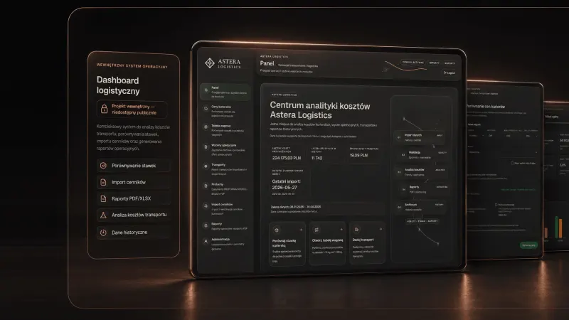Podgląd dashboardu operacyjnego