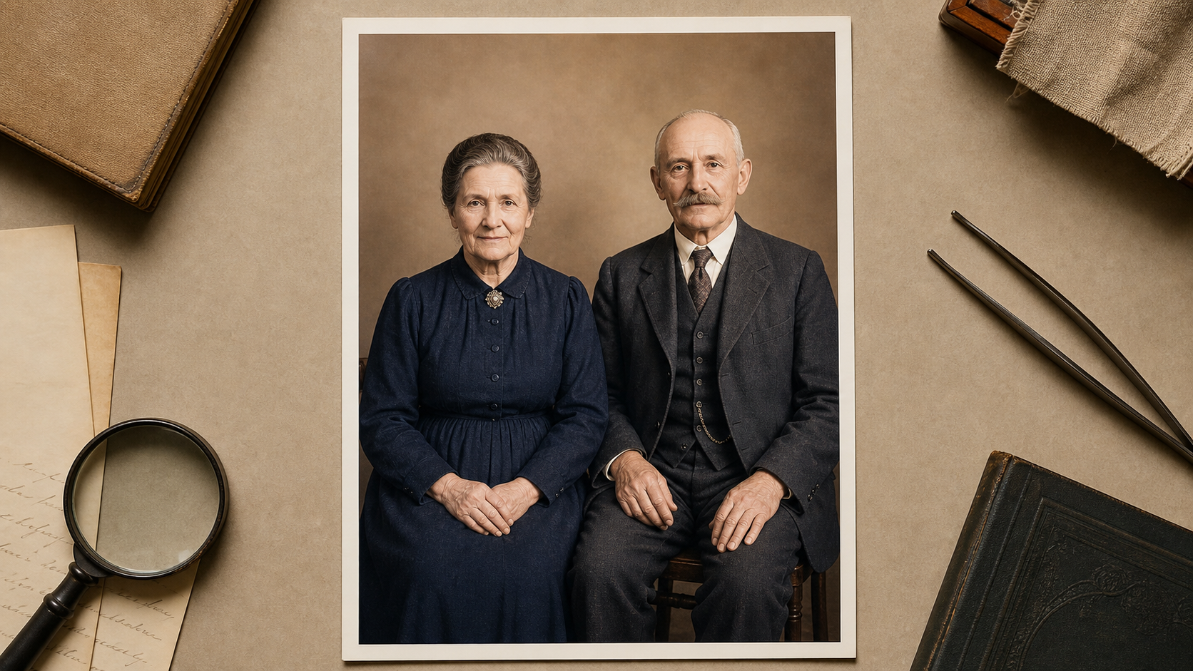 Restored and colorized demo photo after restoration.